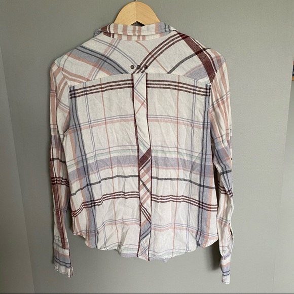 Free People Wesley Plaid Flannel Size XS - Picture 7 of 7